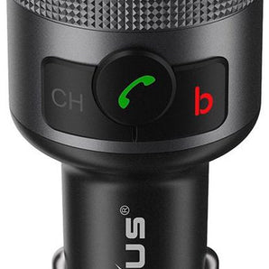 Rixus - Bluetooth FM Transmitter - Autolader -USB-A en USB-C, Bluetooth Carkit - Zwart - rxbt26