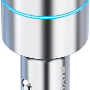 Rixus - Bluetooth FM Transmitter - Autolader -USB-A en USB-C, Bluetooth Carkit