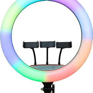 Rixus - Selfie LED Ring Lamp 56cm +  Statief - Tik tok - Make up light